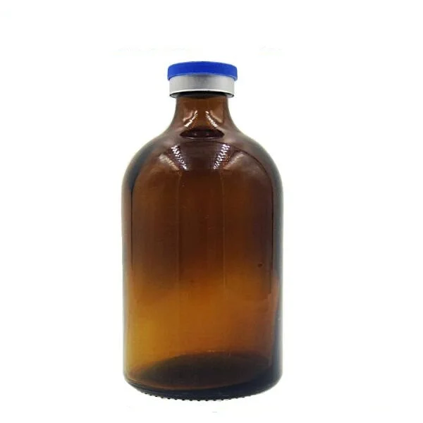 

Low price 100ml amber moulded glass vial for antibiotics 100ml amber injection glass bottle container from China manufacturer