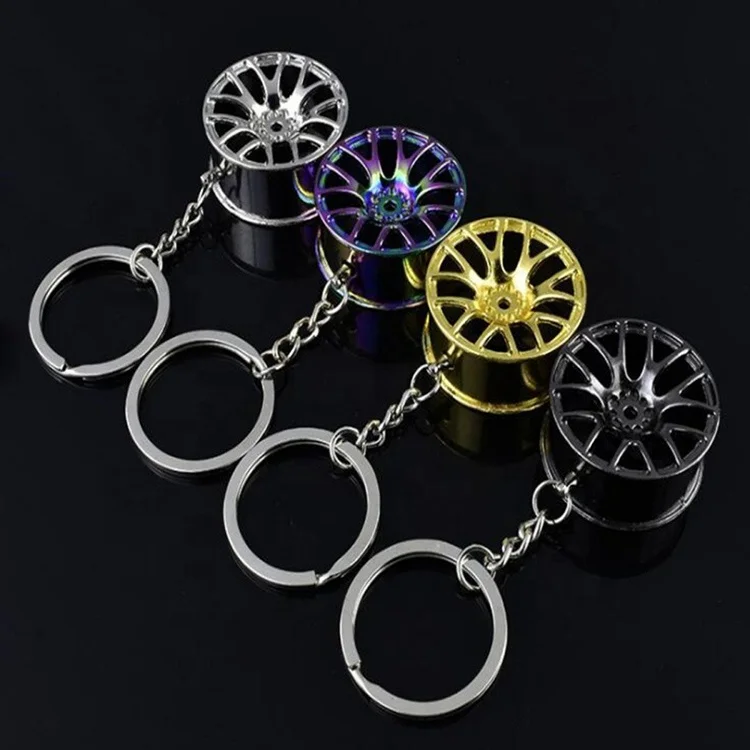 Wholesale Car Wheel Hub Shape Custom Metal Auto Keychain Buy Car