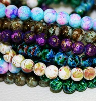 

2019 New 100pcs/lot 8MM Bead Round Assorted Colorful Glass Beads For Women Bracelet making DIY Jewelry Making Accessories