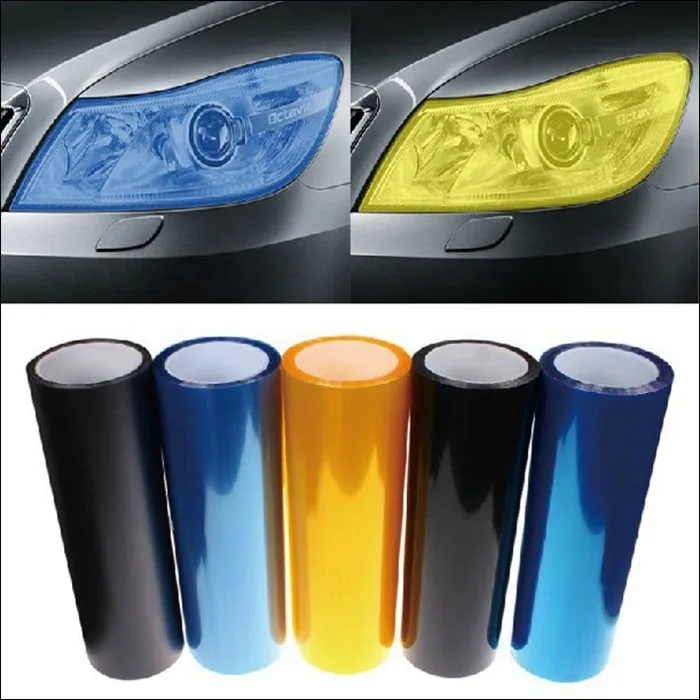 High Flexible Pvc Selfadhesive Car Fog Lamp Protective Colored