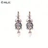 belly dance jewellery post 12mm enamel stud Antique Gold Beetle Crystal Earrings
