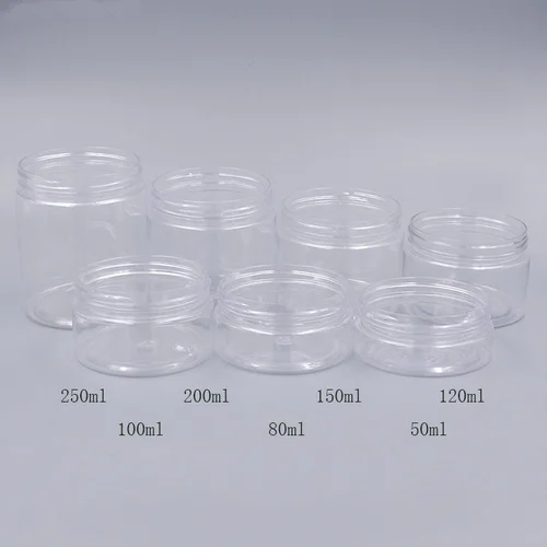 Empty Plastic Pet Jars 50ml 80ml 100ml 120ml 200ml 250ml 300ml 400ml