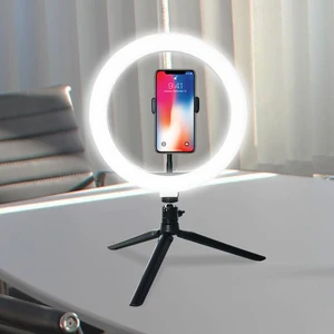 Mini Tripod LED 10 Inch Ring Light Phone Holder For Youtube Video Vlog