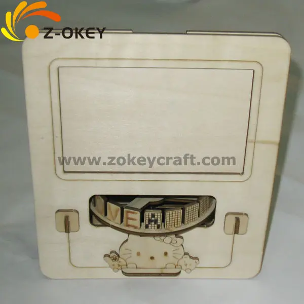 Z3D1218-3 3D wood puzzles for assembling a music box
