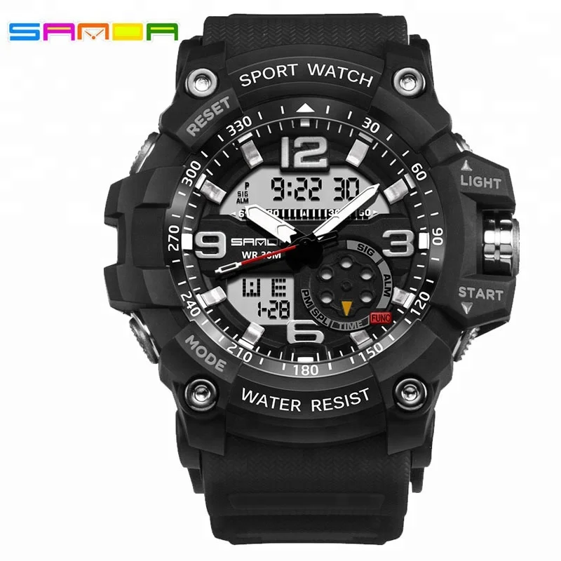 

2017 SANDA 759 Military Watch Men Waterproof Sport Watch For Mens Watches Top Brand Luxury Clock Camping Dive relogio masculino, 6 colors