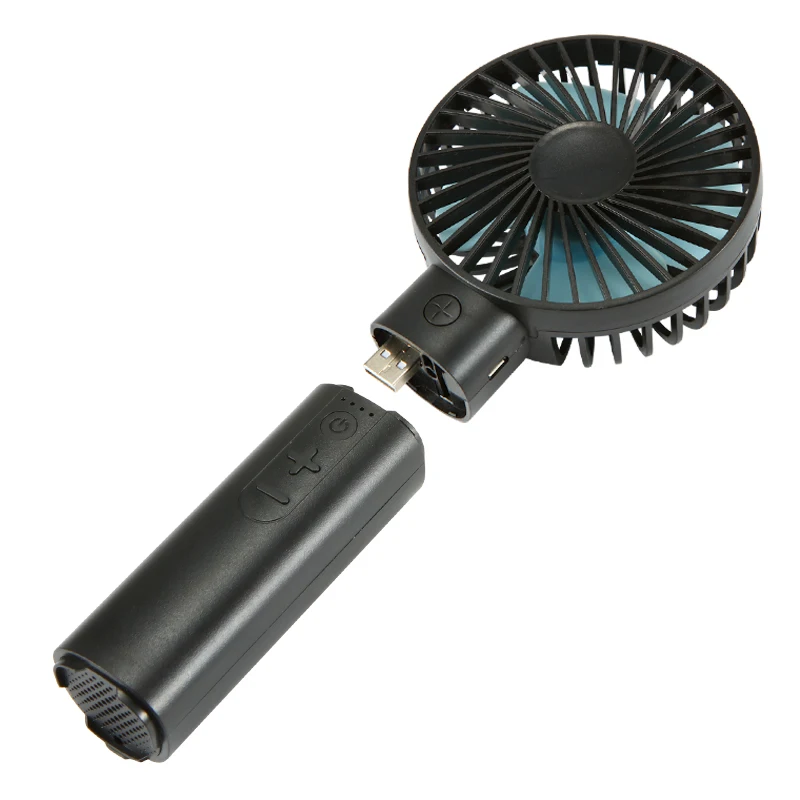 Outdoor Battery Charger Operated Portable Rechargeable Fan With Led