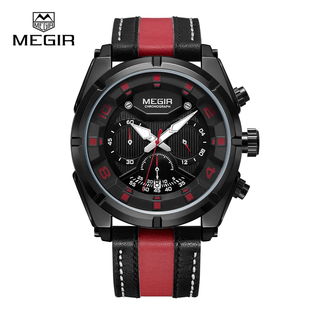 

2018 Men's Fashion Sports Watch Megir 2076 Quartz Water Resistant Wristwatch