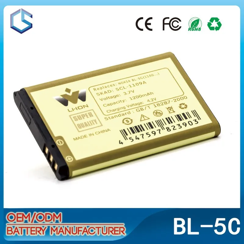 3.7V cheap rechargeable replacement li-ion cell phone battery for Nokia 1100