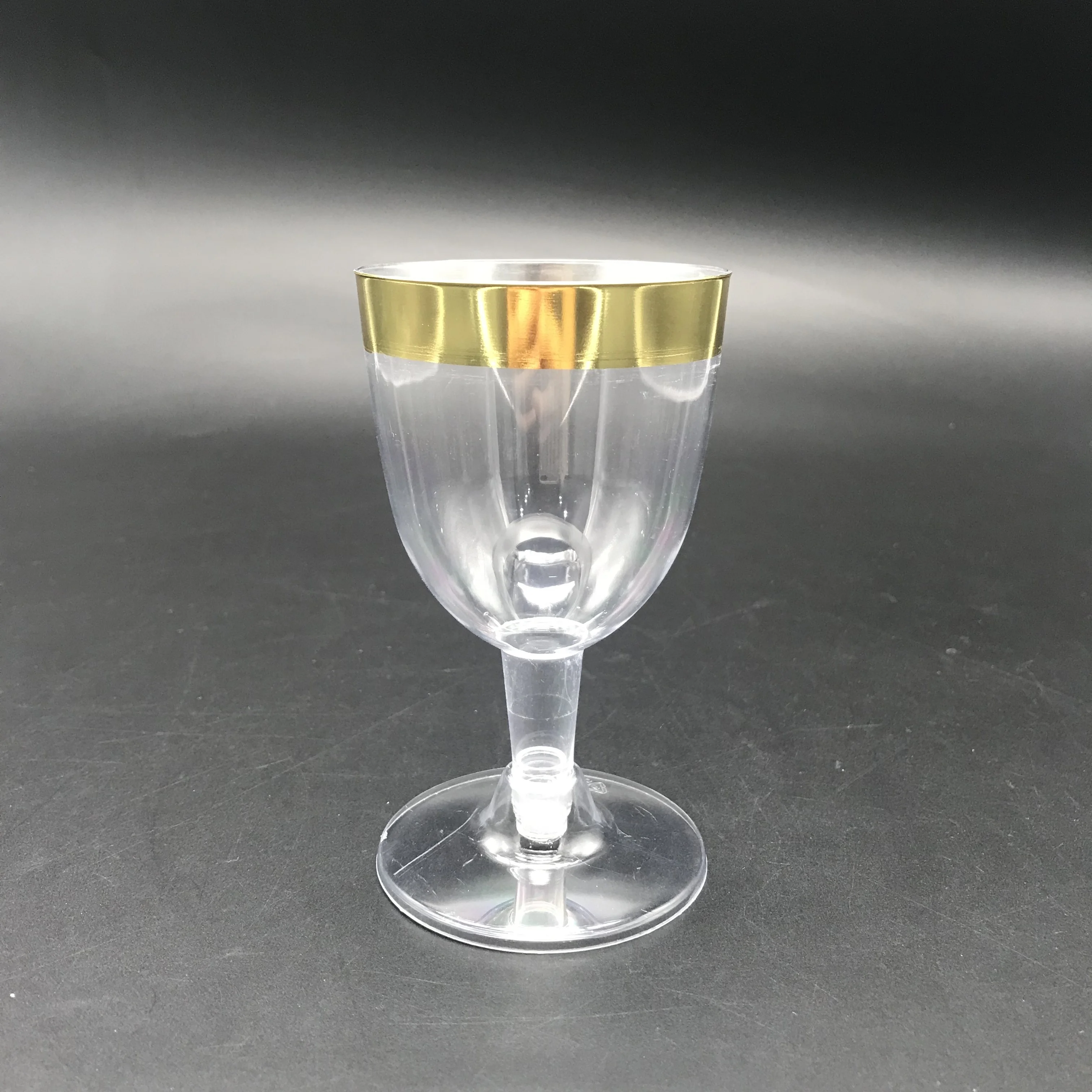 gold disposable wine glasses