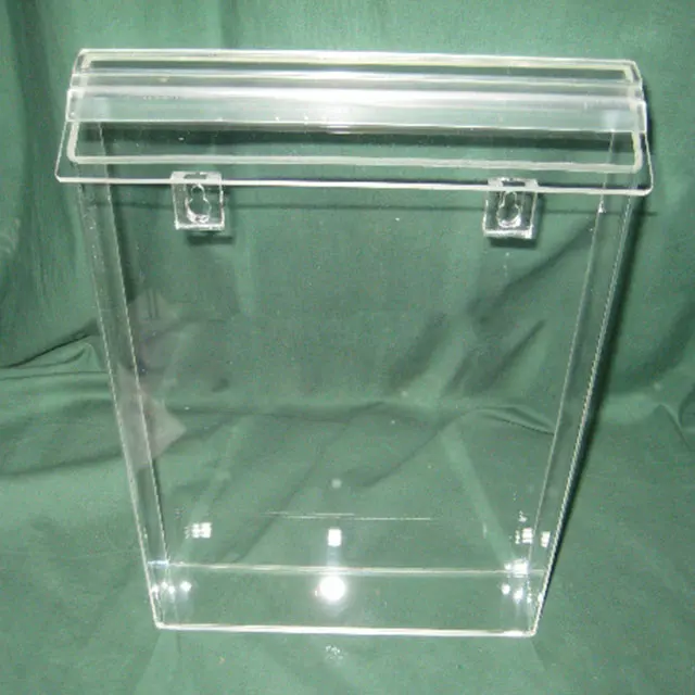 Wall Mount Clear Acrylic A4 Paper Sheet Brochure Holder with Lid