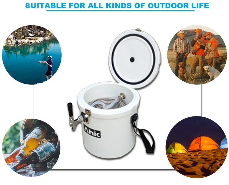 Rotomolded Plastic Jockey Box Beer Cooler With Stainless Steel 304