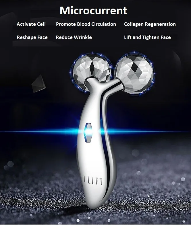 Microcurrent Facial Massaging Beauty Roller Lymphatic Facial Massage