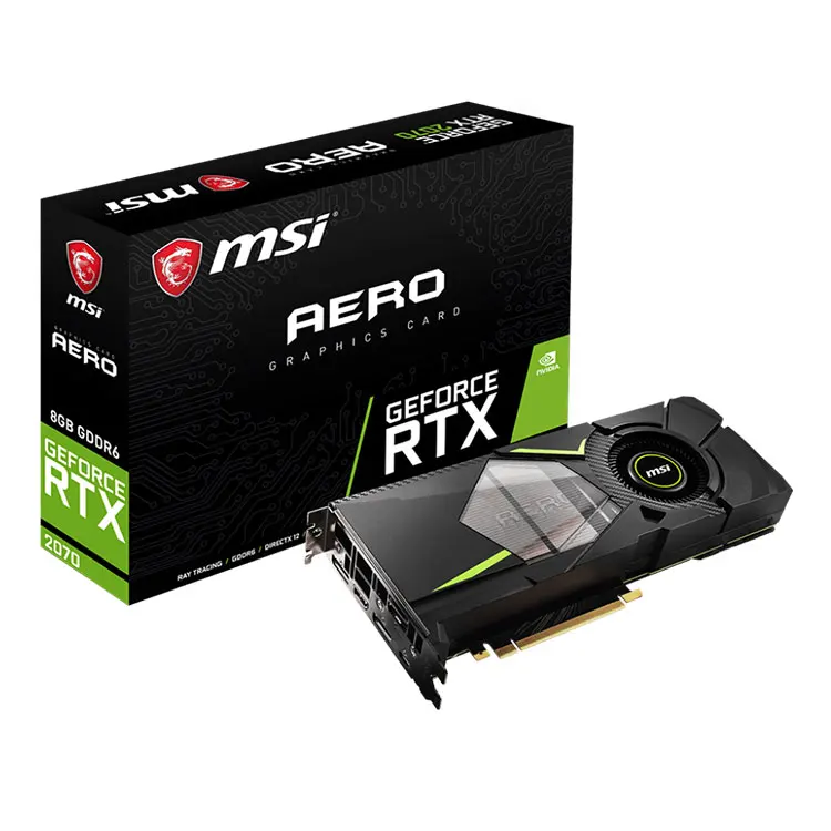 

MSI NVIDIA GEFORCE RTX2070 AERO 8G GDDR6 256 bit Desktop Gaming Graphics Card