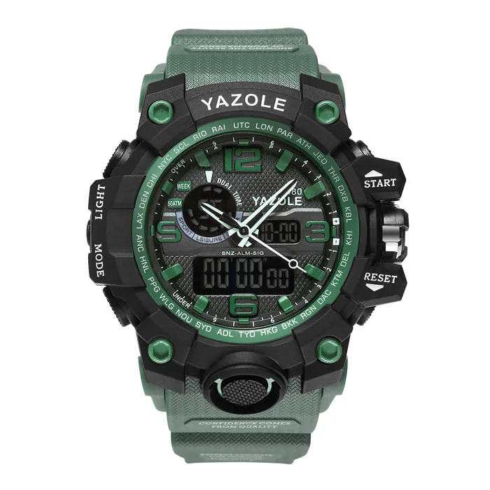 

480 Yazole Sport wrist watch high quality digital water resistant outdoor Sport Watches, White dial black strap;white dial brown strap;black dial black strap