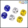 Promotional wholesale high quality acrylic wood plastic printed logo square round corner sexy game playing dice set in Opp bag