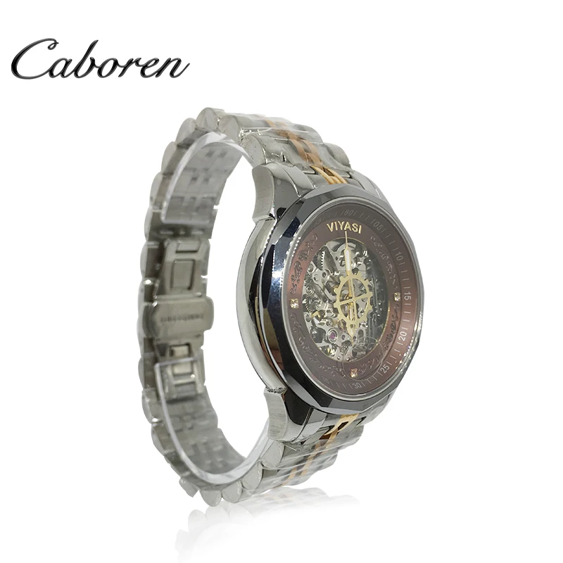 

alibaba en high quality man automatic watch luxury mechanical movement watch, Brown