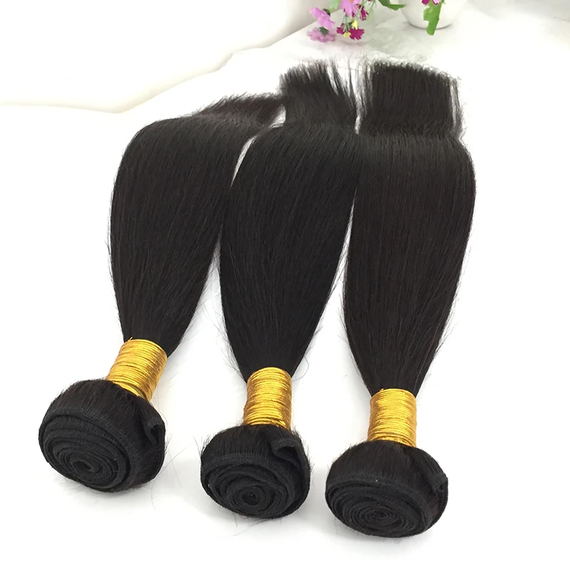 

unprocessed peruvian straight hair bundles natural color human hair weft