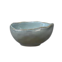 

Irregular shape simple design Ceramic stoneware bowl with reactive glaze