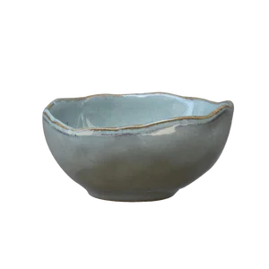 Image of Irregular shape simple design Ceramic stoneware bowl with reactive glaze