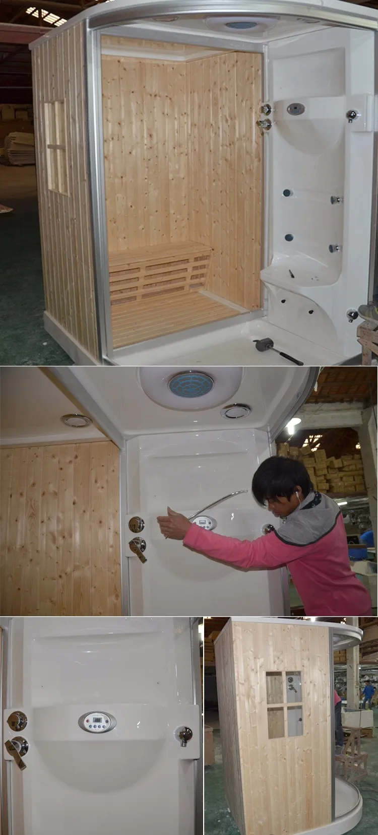 HS-SR061 wood steam room/shower sauna/sauna shower