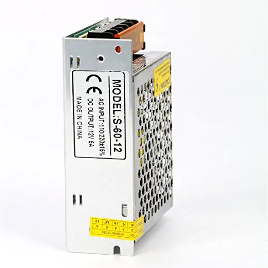New AC110V/220V to DC12V 5A 60W Switch Power Supply Driver for LED strip Light
