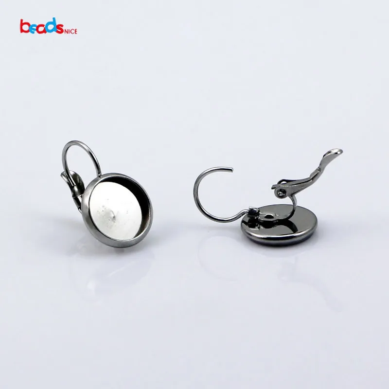 

Beadsnice 27935 blank 316 Stainless Steel earrings settings base inner diameter 10mm, 12mm, jewelry earring trays
