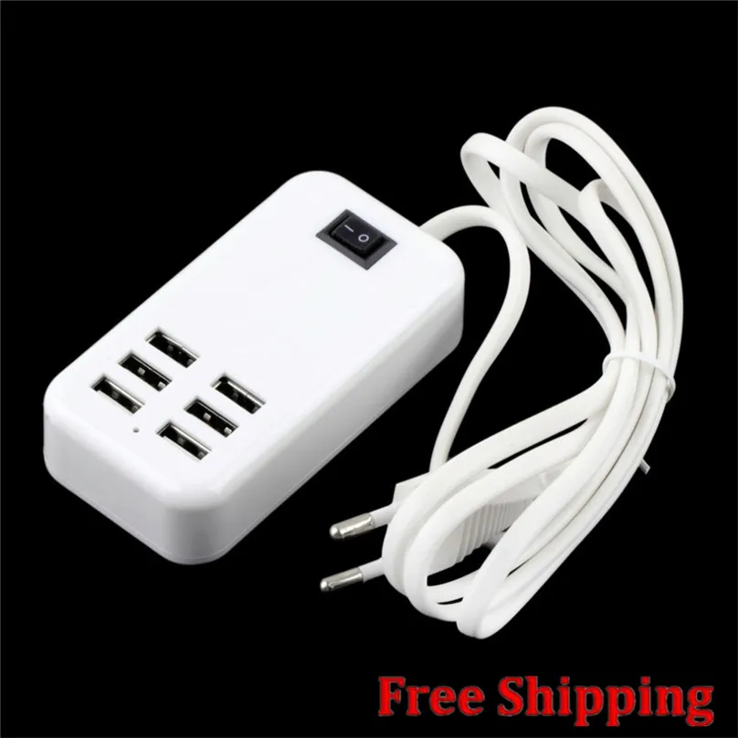 

Universal US UK EU Plug AC 15W 5V 3A 6 Ports USB Desktop Wall Travel Charger Power Adapter For iPhone Samsung PC