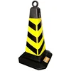 70cm 700mm lifting ring PE Square black base barricade traffic cones with good price