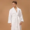 white shawl collar coral polar brushed fleece down bathrobes