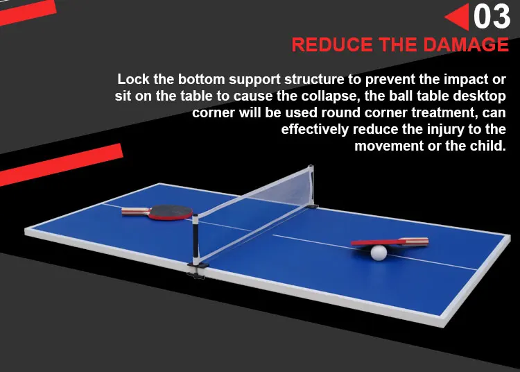 Water Proof Game MDF Easy Folding Table Tennis Table