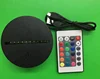 Hot Sale 7 Colors Changing Round LED Night Light ABS Base For 3D Illusion Creative Acrylic Table Lamp