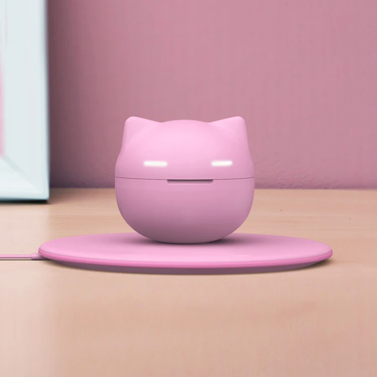 

Factory Wholesale TWS 5.0 X7 Blue Tooth Eabuds Cute Cats Support Wireless Charging