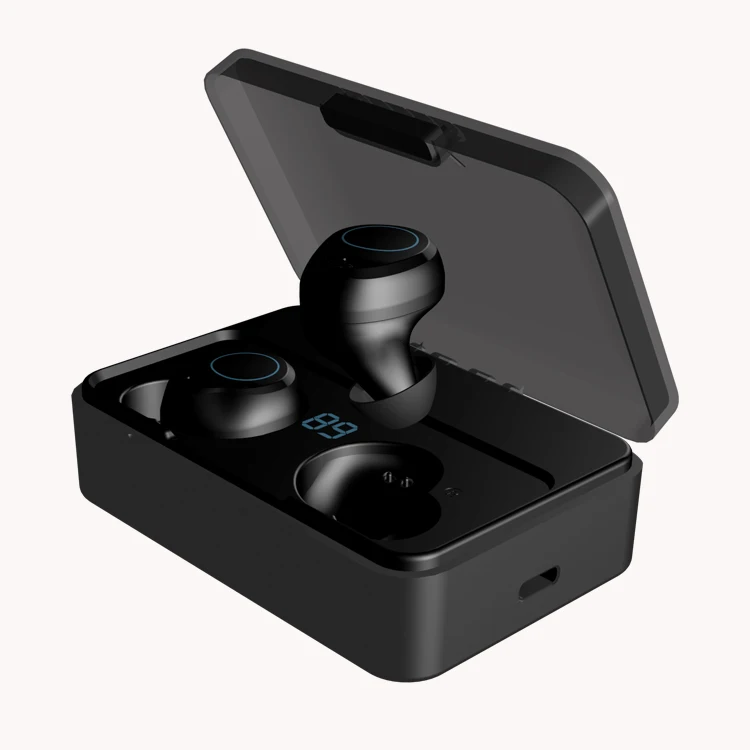 Realtek 5.0 Binaural Call true wireless earbuds Noise Cancelling TWS Sweatproof Headphones Earphone 3000mAh Power Bank