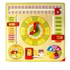 Creative Educational Toy Baby Kids Date Learning Wooden Clock