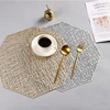 Table Mat/Placemat Eco-Friendly Stocked Gold Pvc Placemat