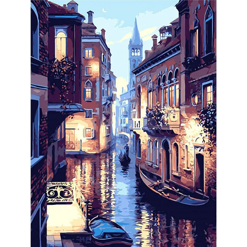 

CHENISTORY 99013 paint by numbers for adults landscape of Venice with canvas painting for drop shipping