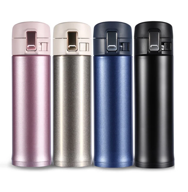 15oz Push Button Leak Proof Commercial Stainless Steel Vacuum Thermos ...