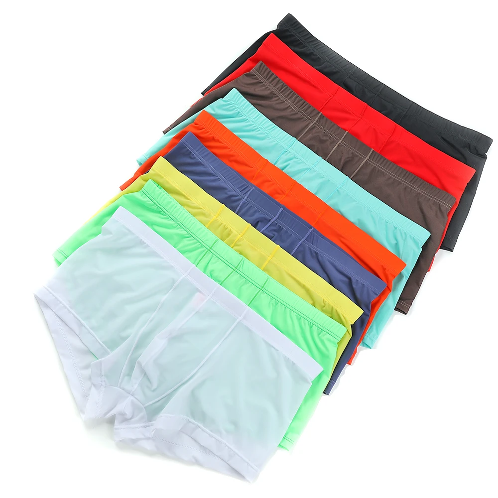 Good Quality Custom Logo Brands Ice Silk Underwear For Men men custom logo