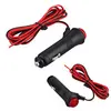 Extension 3m / AWG16/ black cable / 45 angle cigarette lighter plug