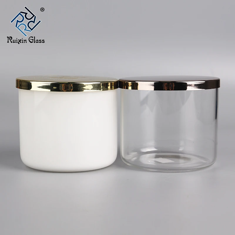 Heat Resistant High Borosilicate Transparent Glass Candle Holders Jars