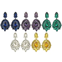 

New Silver Alloy Rhinestone Crystal Chandelier Earrings Daily Wear Earrings