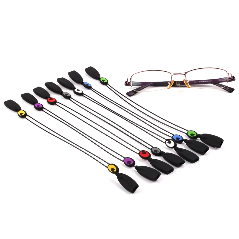 

Premium Adjustable No Tail Sunglass Strap Eyewear Retainer for your Sunglasses Eyeglasses or Prescription Glasses, Green/black/red/yellow/blue/purple/orange/rose/pink