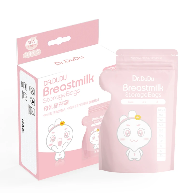 

Milk bag BPA free new products for baby or kids pouch with spout, Pink