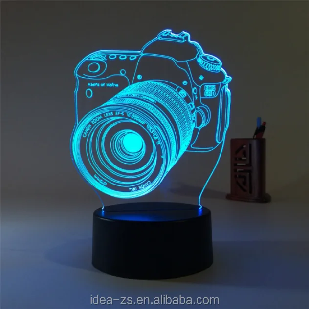 Usb Charge Rgb Color Changeable 3D Illusion Lamp 3D Deco Light