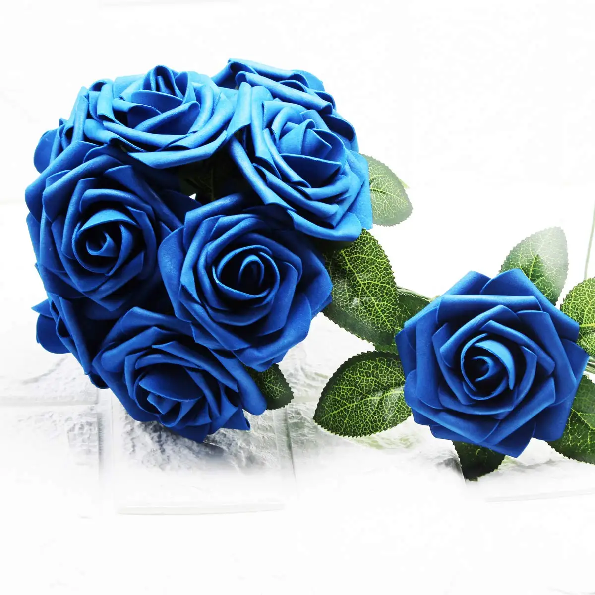 Artificial Flowers Blush Roses 25pcs Roses W/stem For Diy Wedding