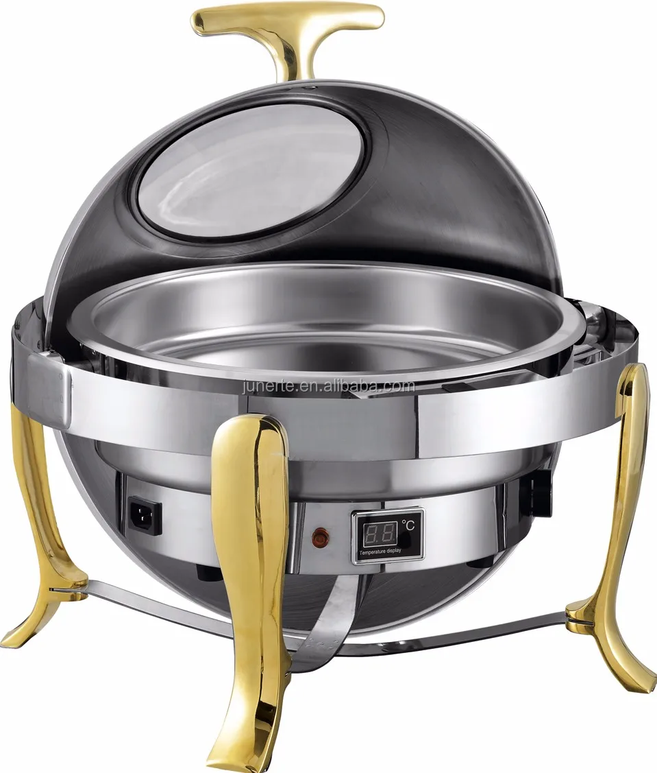 Round Gloden Electric Chafing Dish Buy Electric Serving Dish,Electric