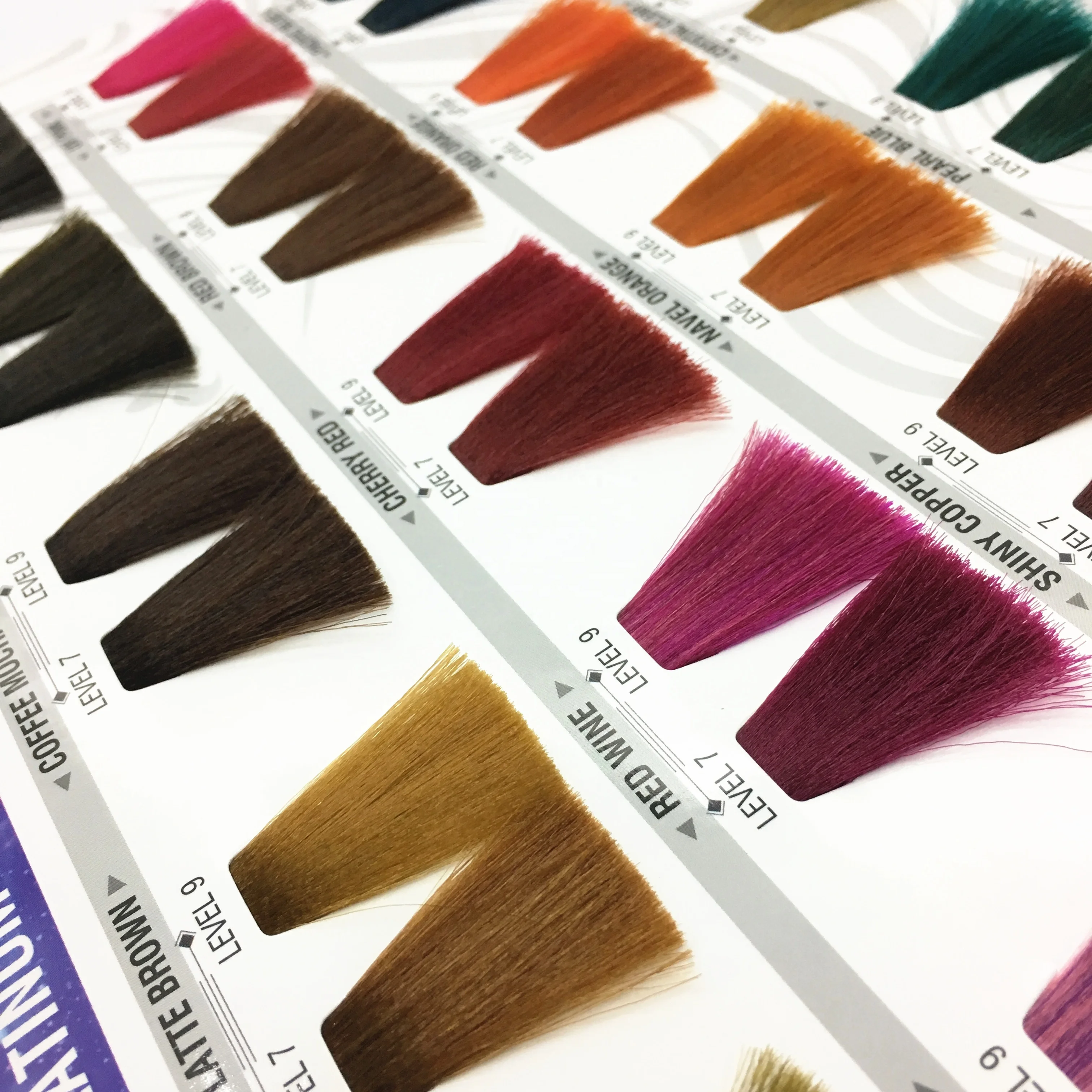 2019 Fashion Hair Colour Chart/ Hair Swatch Color Chart For Hair Dye ...