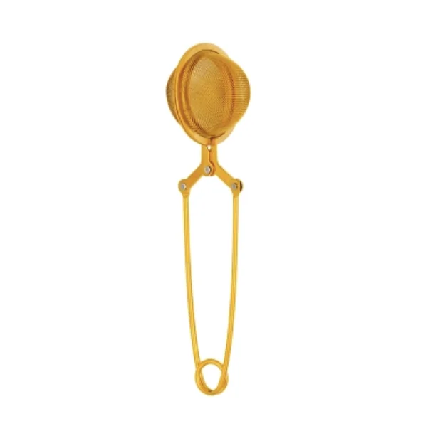 

Stainless Steel Rose Gold Silver Tea Infuser Tea Mesh Ball Strainer, Silver copper gold
