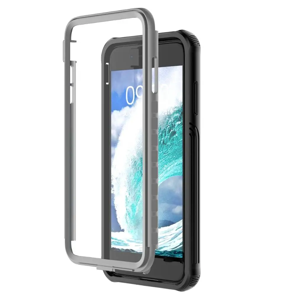 

Dual Layer Case For iPhone 7 Plus Travel Defender Clear Back Cover for iPhone 8 PLus Case