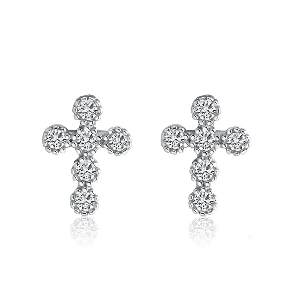 

RINNTIN SE106 Trending Products New Arrivals 925 Sterling Silver Cross Earrings